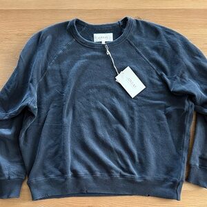 THE GREAT. Navy College Sweatshirt